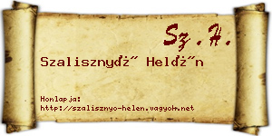 Szalisznyó Helén névjegykártya